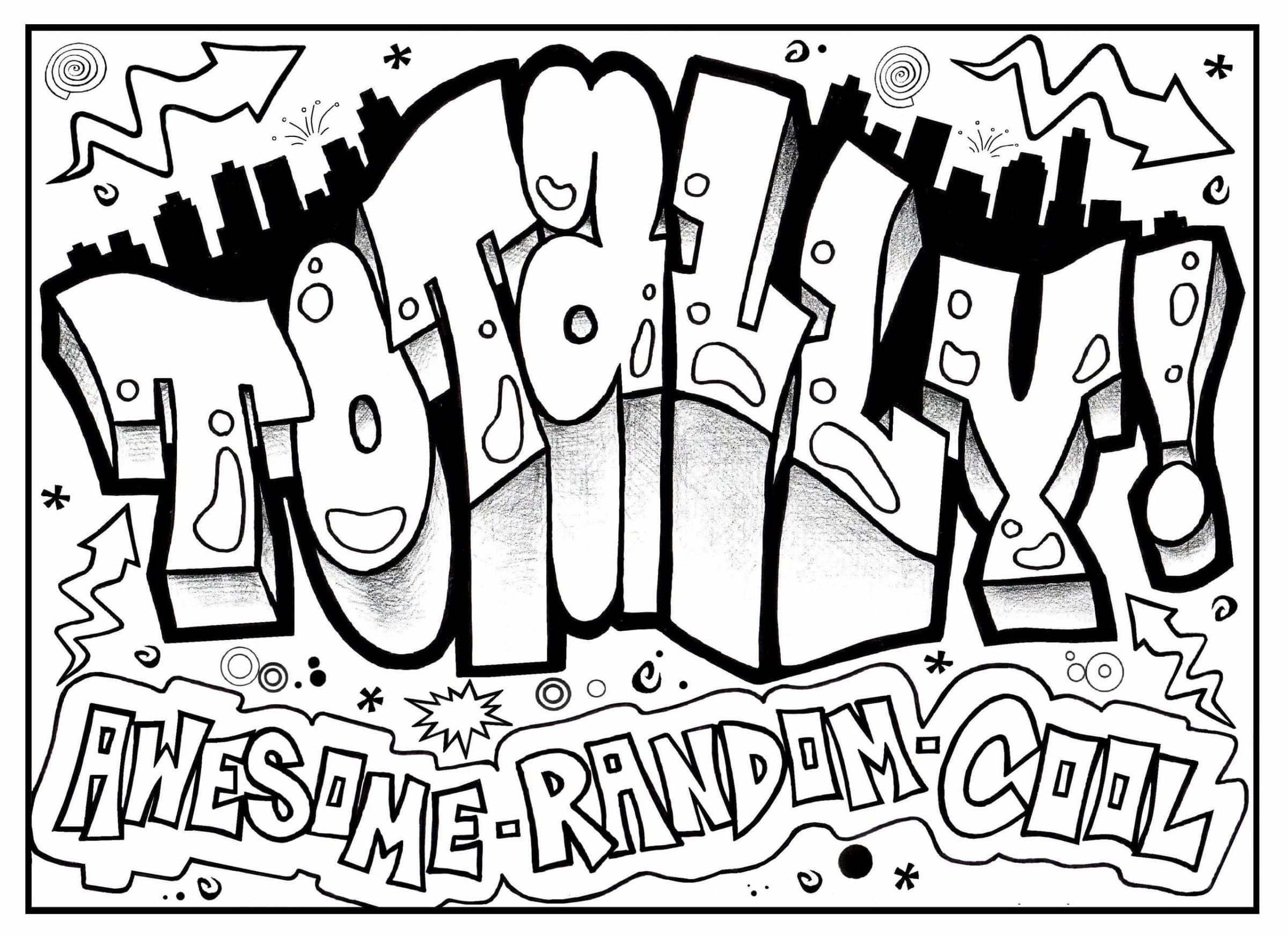 Print Graffiti Culture Spreads Around The World Coloring Page