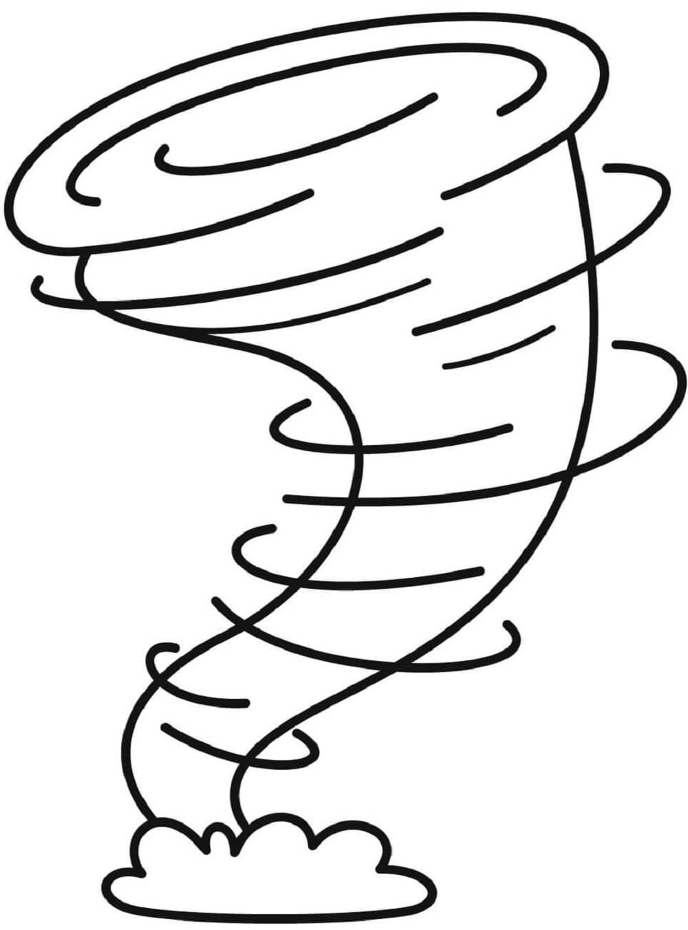 Print Great Tornado Coloring Page