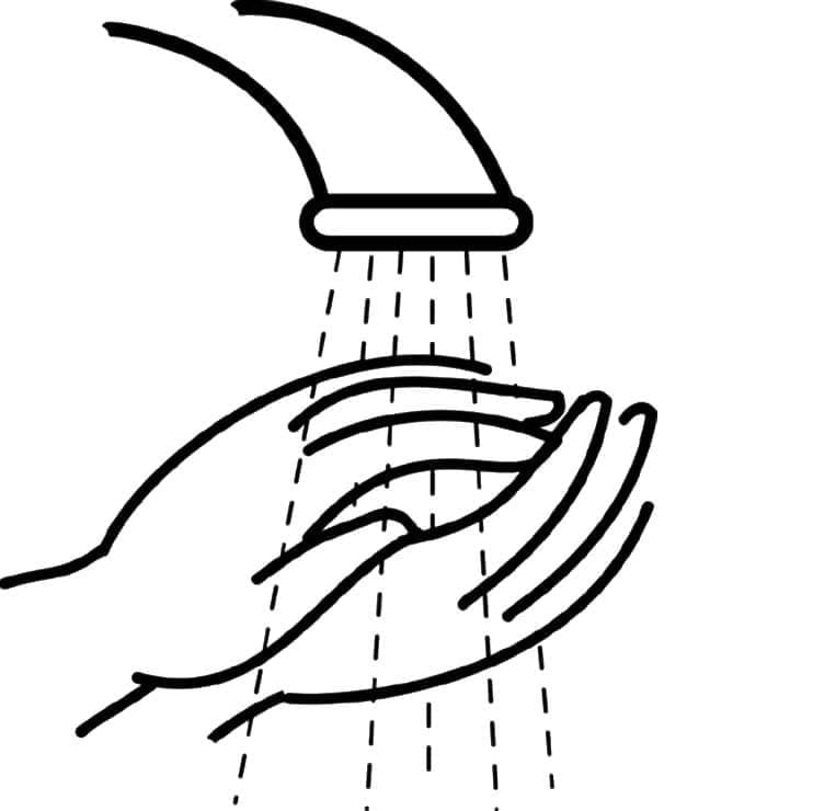 Print Hand Washing For Kids Coloring Page