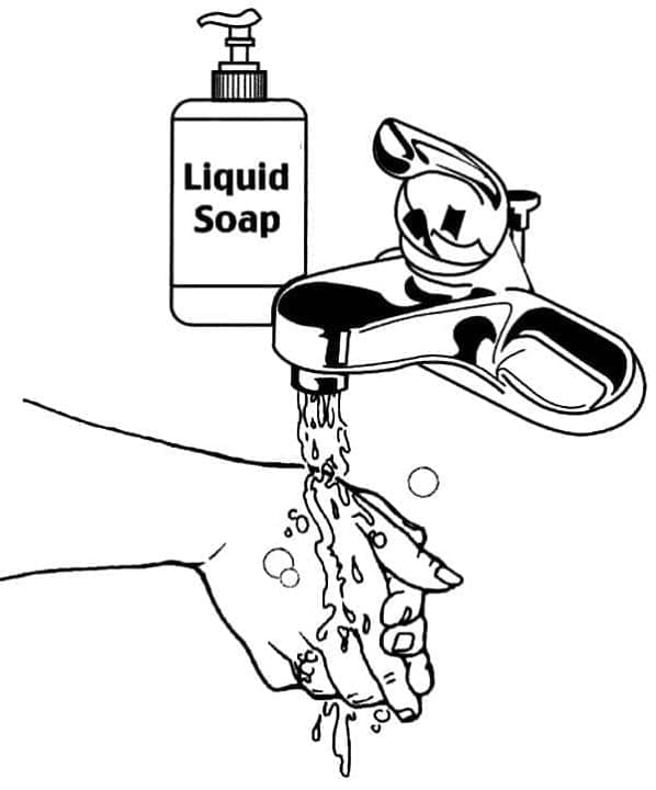 Print Hand Washing Perfect Coloring Page