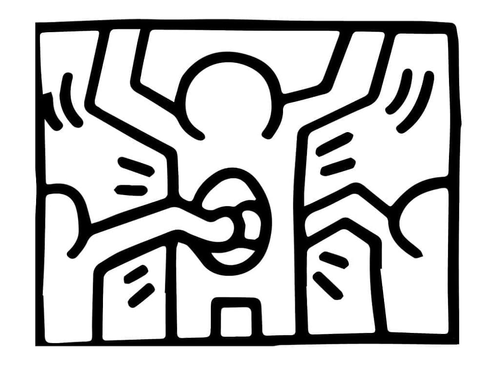 Print Keith Haring Coloring Page