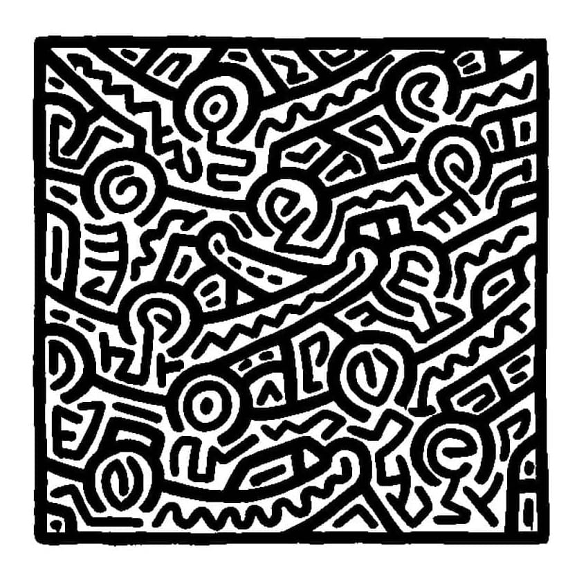 Print Keith Haring Picture Coloring Page