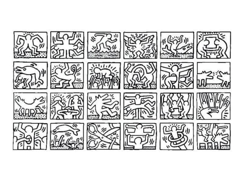 Print Keith Haring Pictures Coloring Page