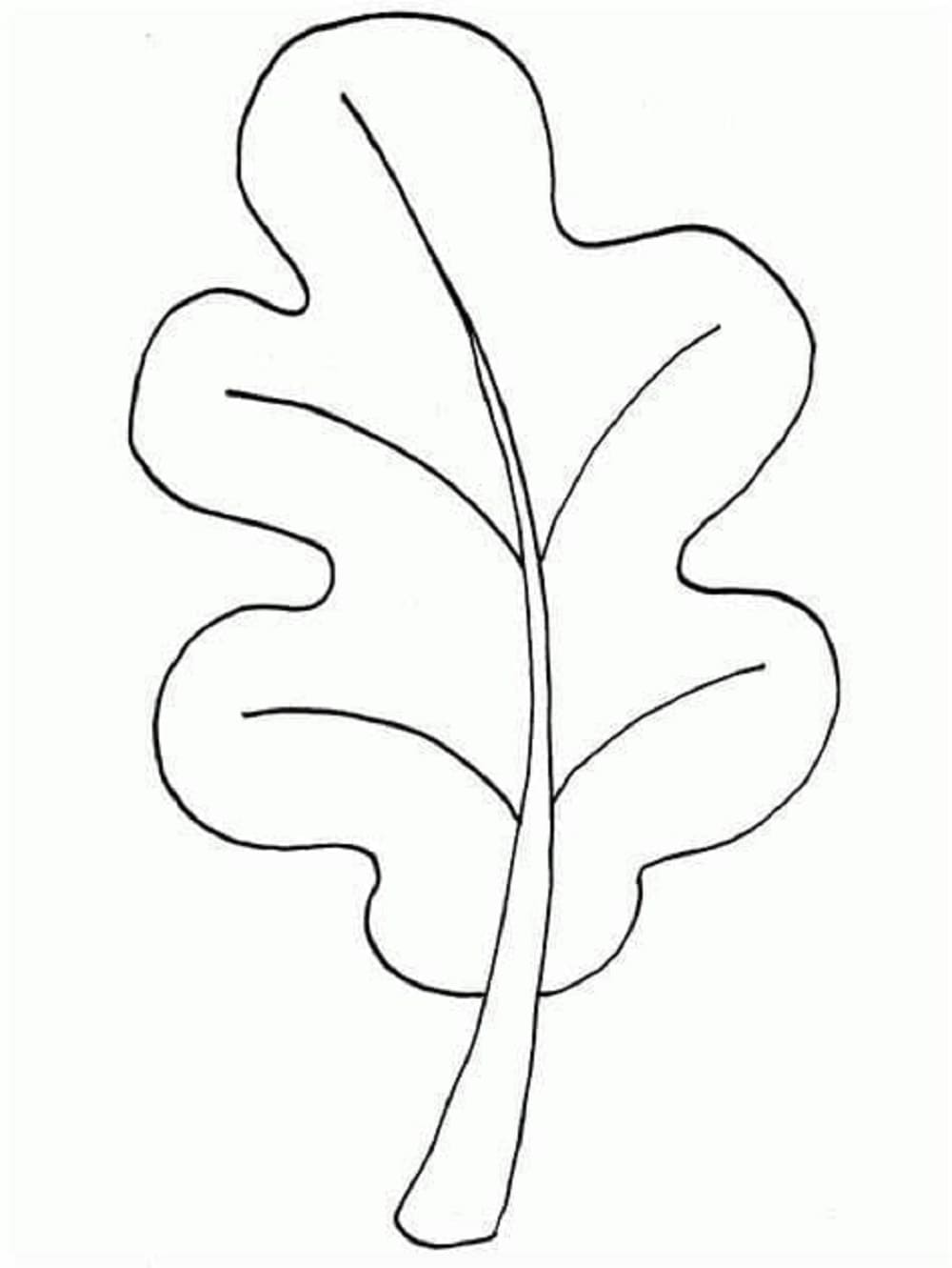 Print Leaves Image Outline Coloring Page