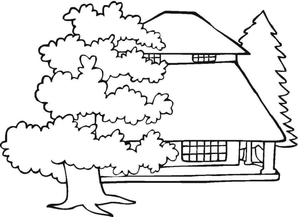 Print Mansion Coloring Page