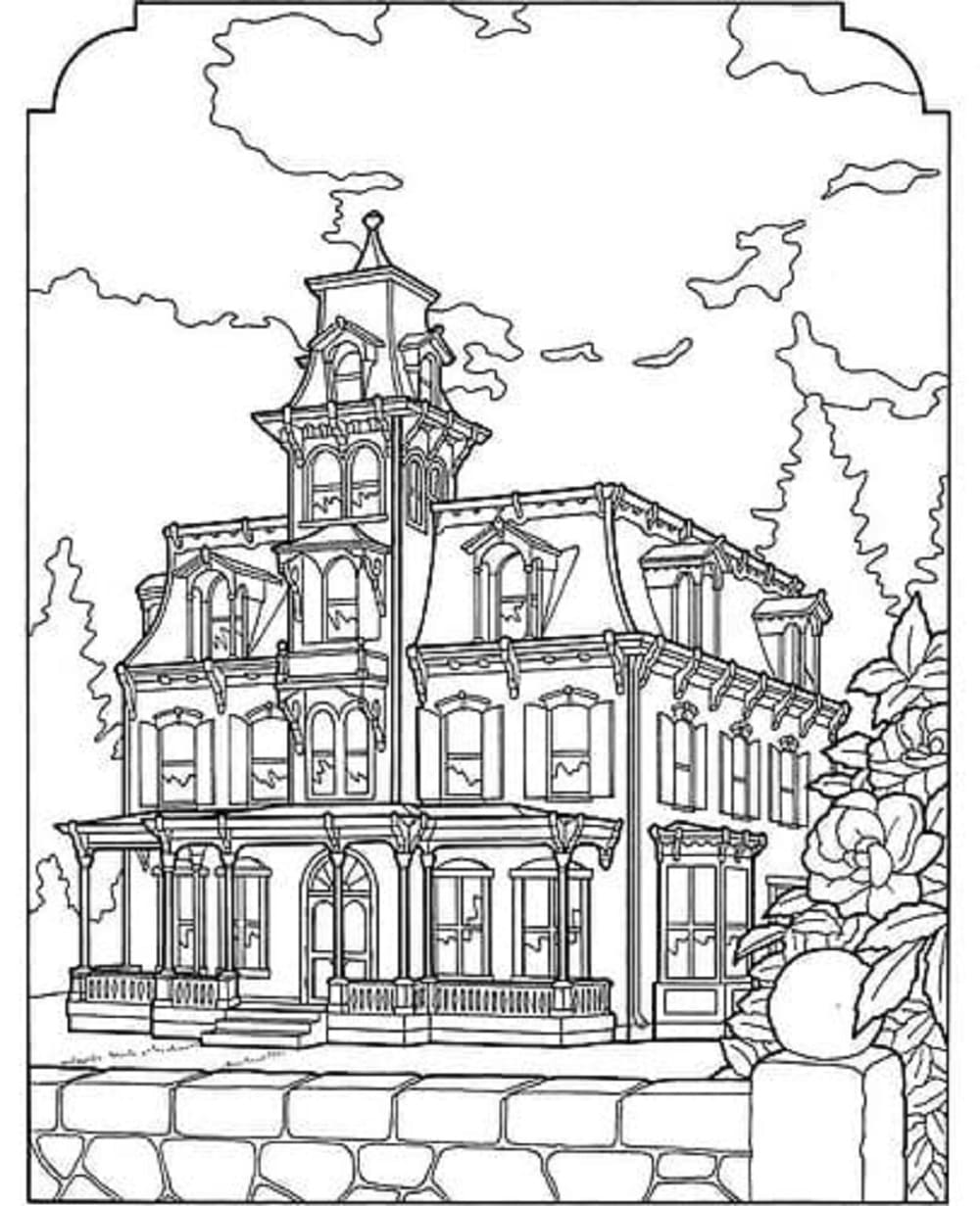 Mansion Coloring Pages