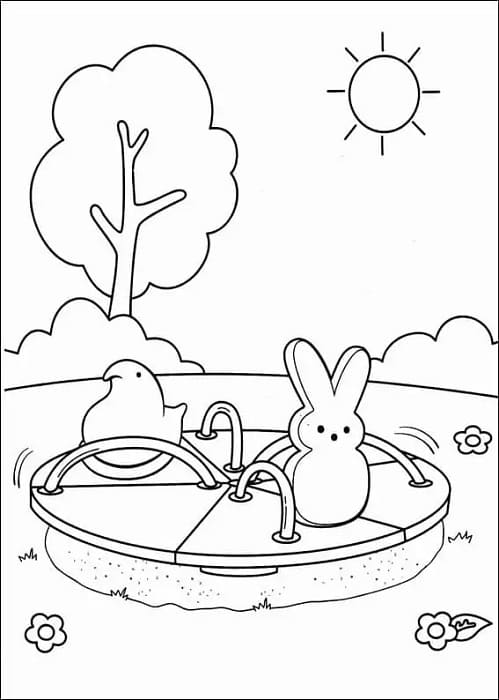 Print Marshmallow Peeps Coloring Pages