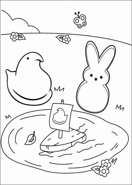 Print Marshmallow Peeps for Children Coloring Pages