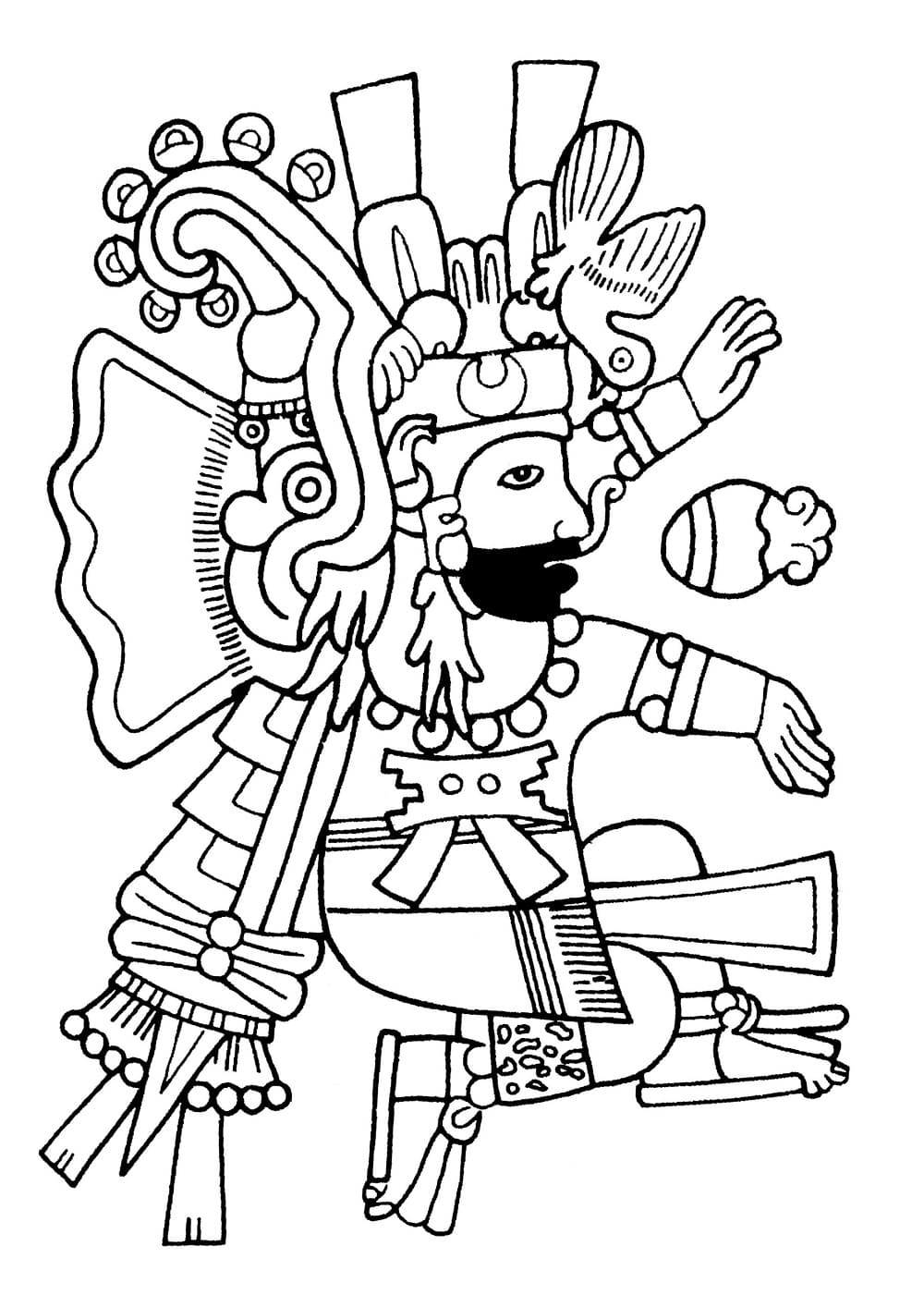 Print Maya Art British Museum Coloring Page