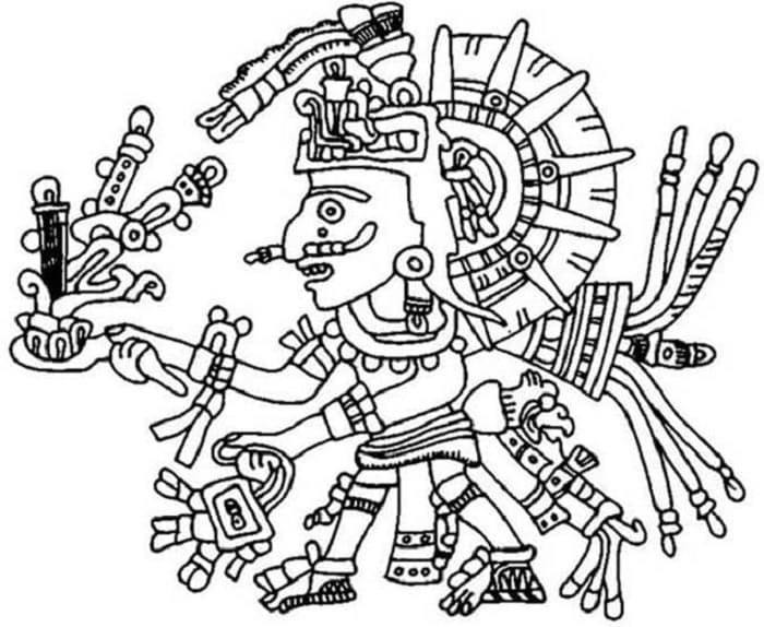 Print Mayan For Free Coloring Page