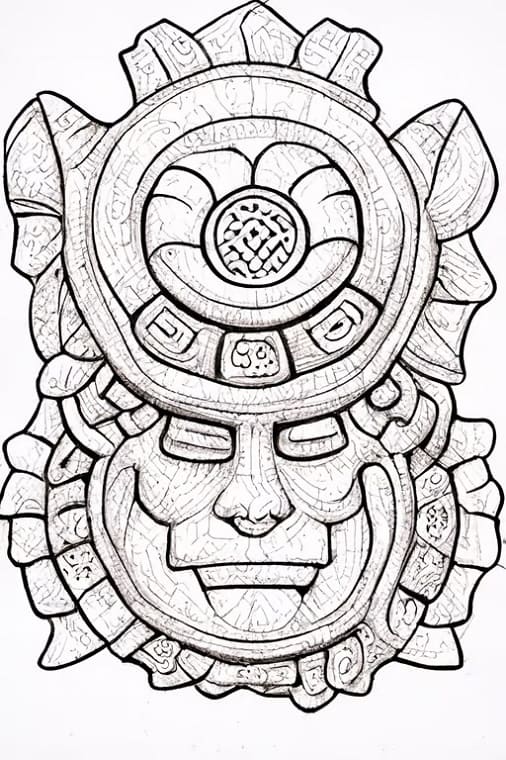 Print Mayan Free Pictures Coloring Page