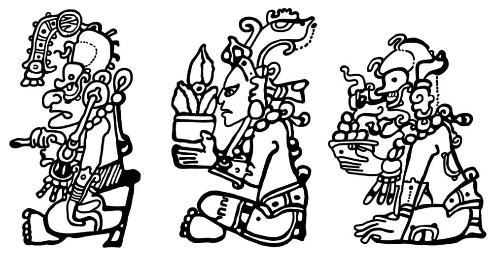 Print Mayan Gods Coloring Page