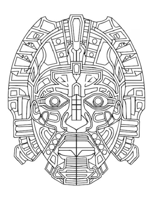 Print Normal Mayan Coloring Page