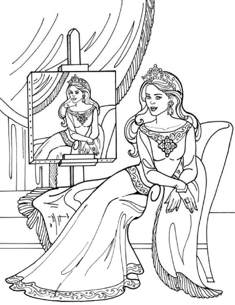 Print Princess Leonora Image Coloring Page