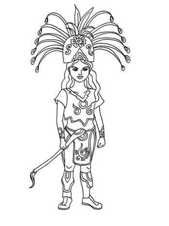 Mayan Art Coloring Pages