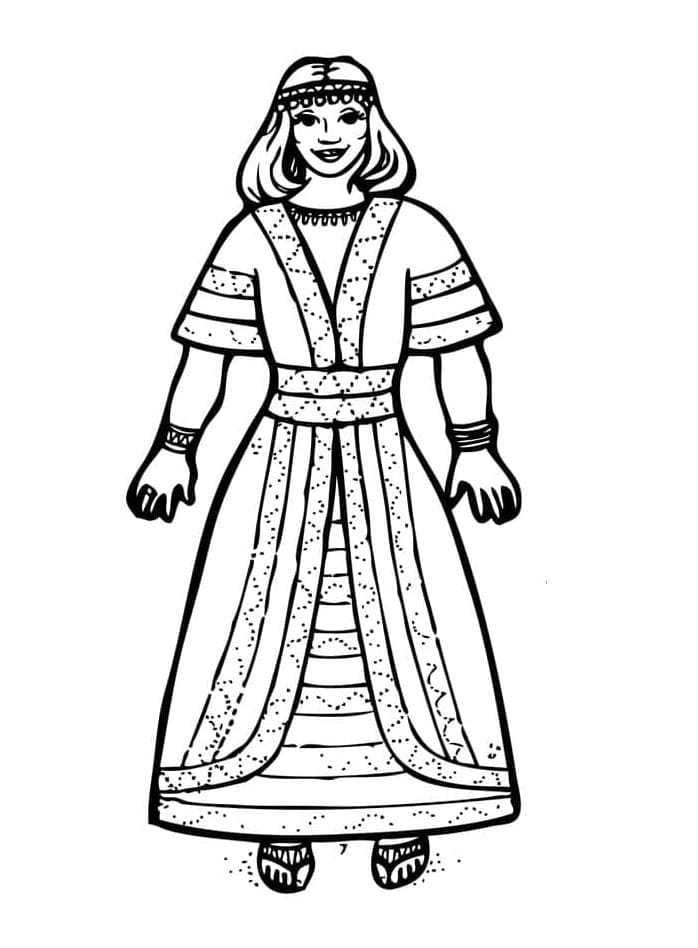 Print Queen Esther Bible Story Coloring Page