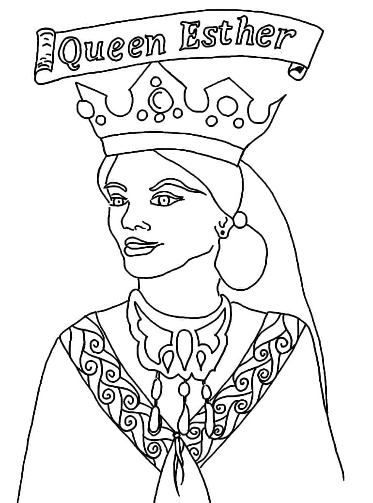 Print Queen Esther For Free Coloring Page