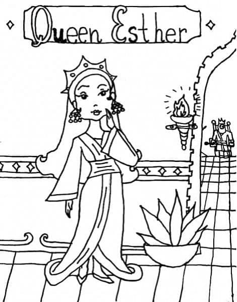 Print Queen Esther Perfect Coloring Page