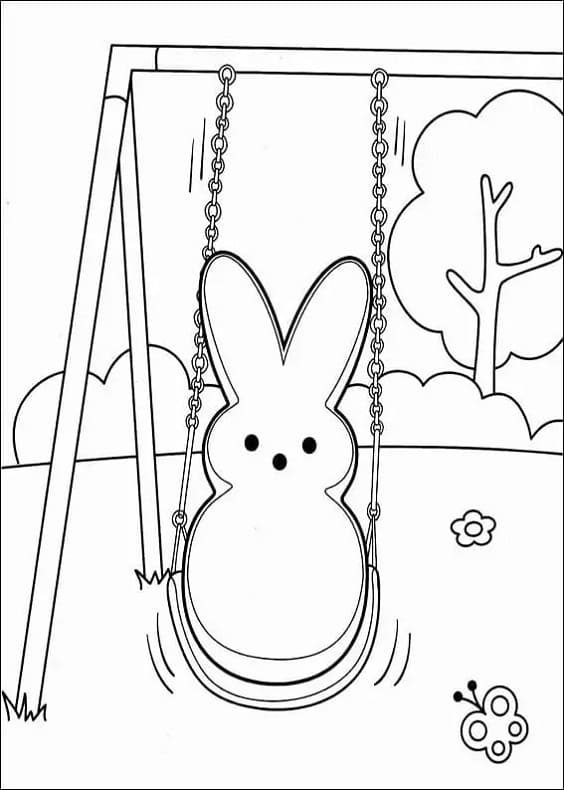 Print Rabbit Marshmallow Peeps Coloring Pages