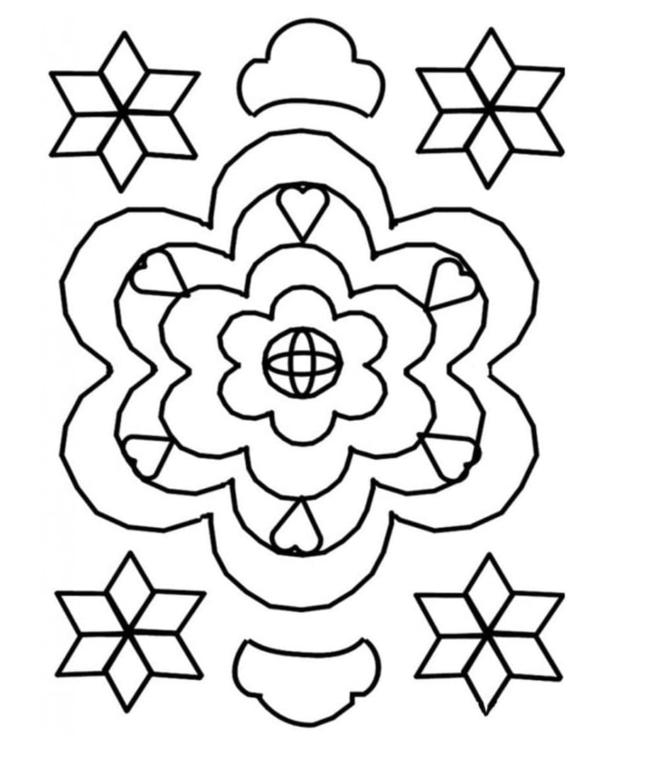 Print Rangoli Coloring Page