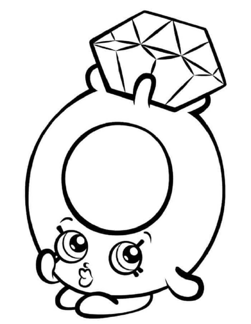 Print Roxy Ring Diamond Coloring Page