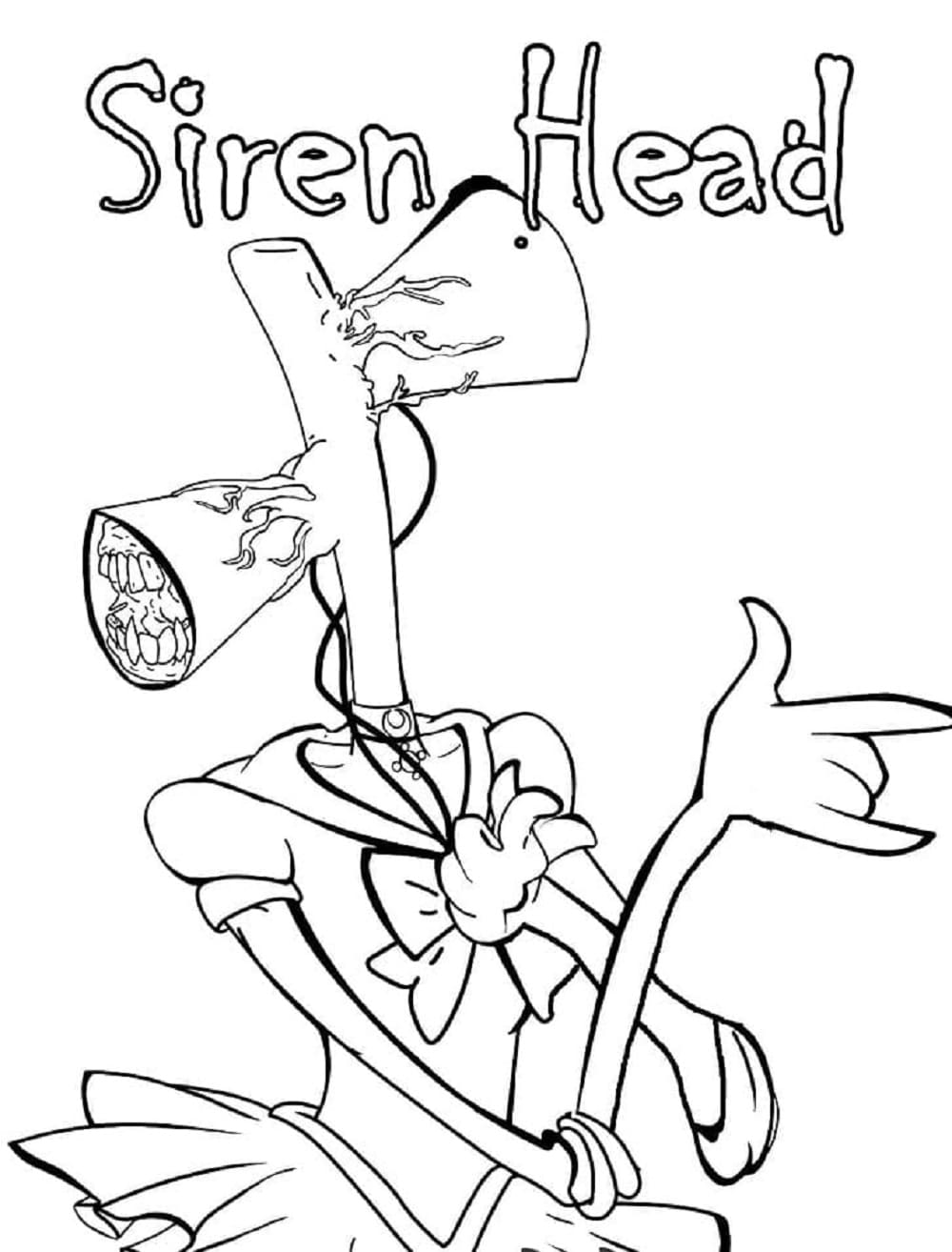 Print Sailor Moon Siren Head Coloring Page