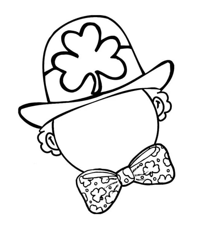 Print Shamrock Logo in Hat Coloring Page