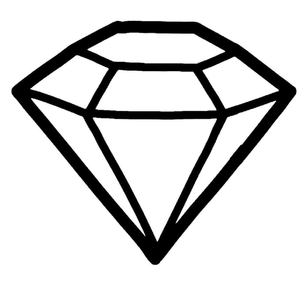 Print Simple Diamond Coloring Page