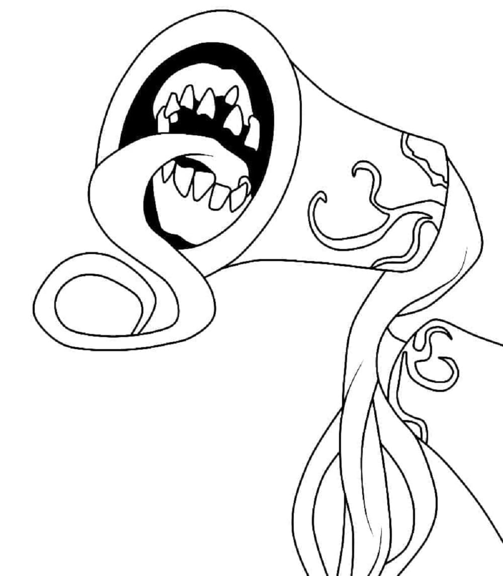 Print Siren Head Mouth Coloring Page