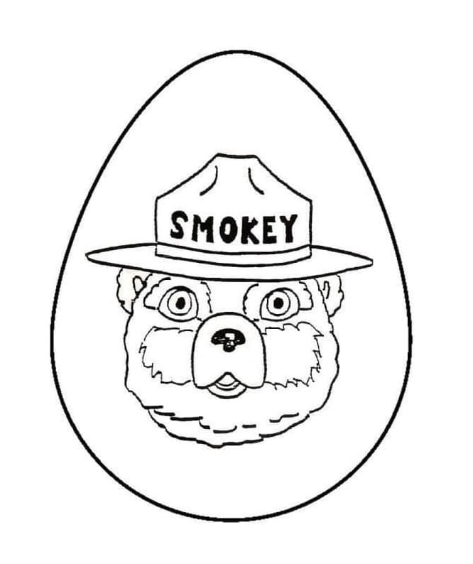 Print Smokey Bear Face Coloring Page