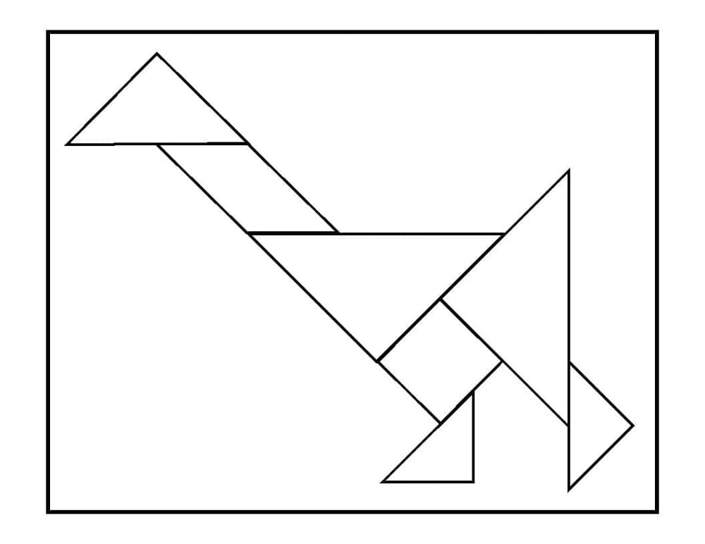 Print Tangram For Children Coloring Page