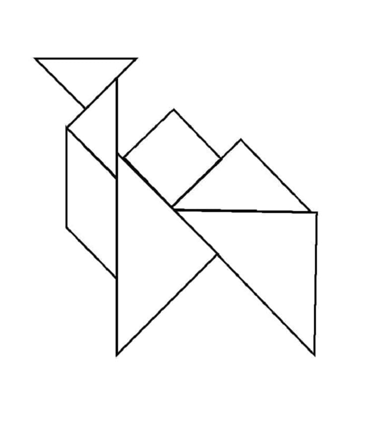 Print Tangram Free for Kids Coloring Page