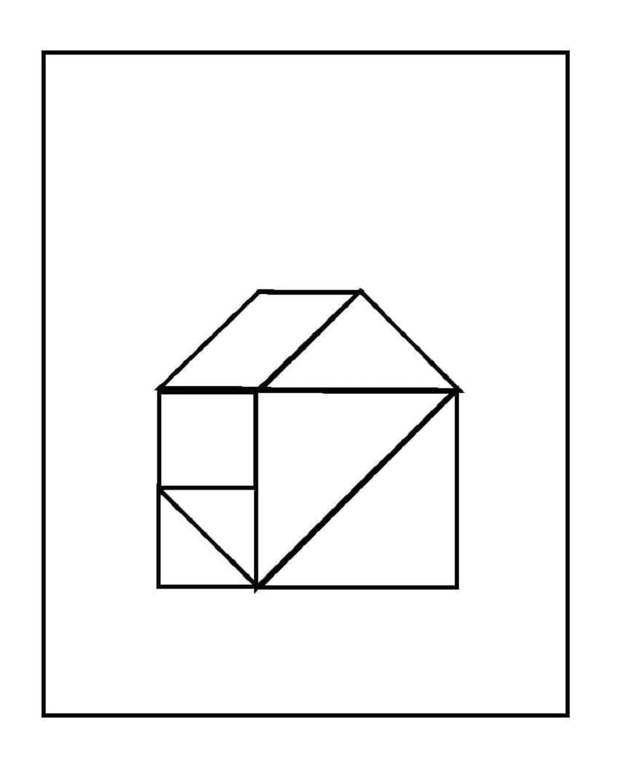 Print Tangram Shape Coloring Page