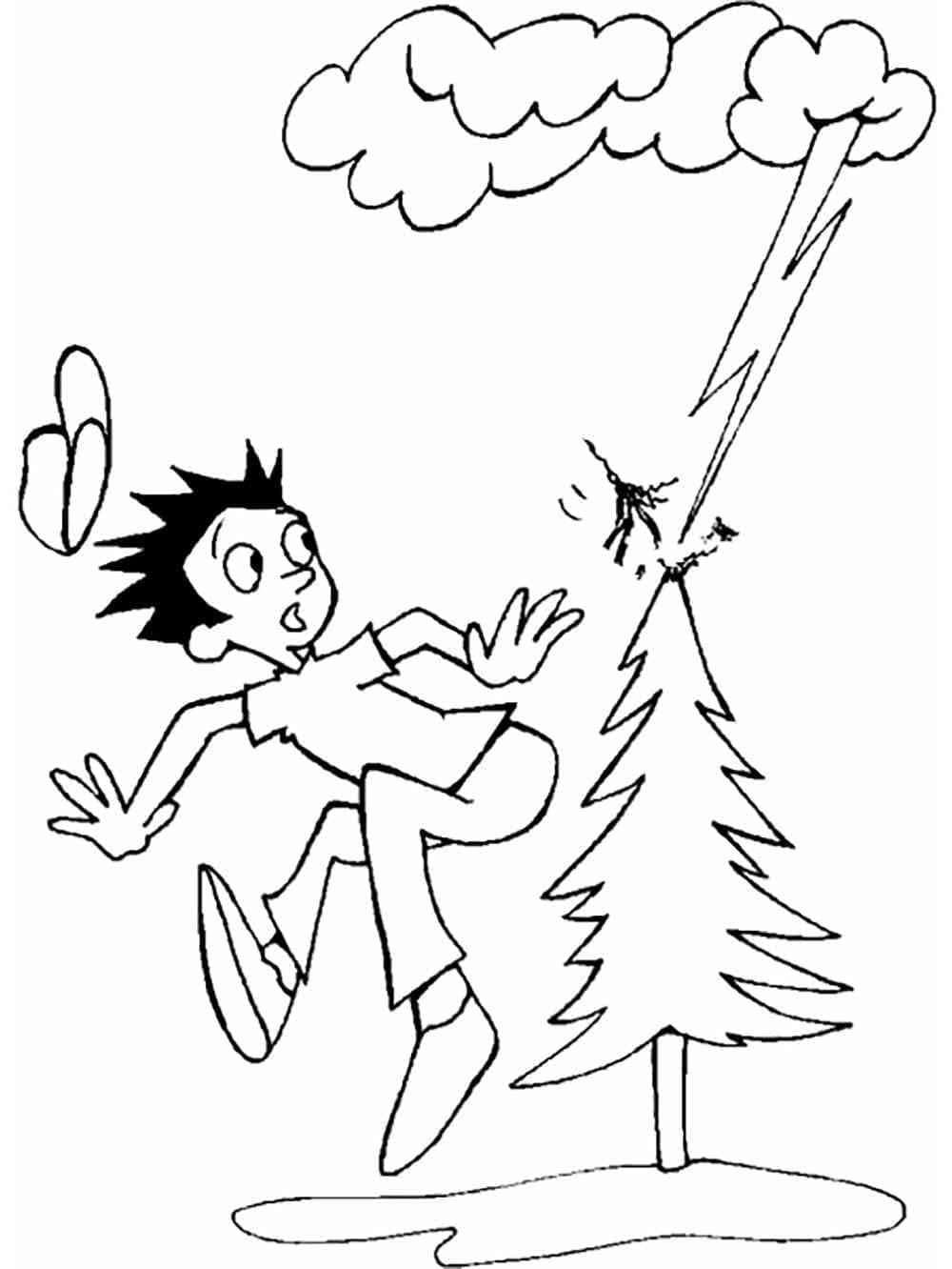 Thunder and Lightning Coloring Pages