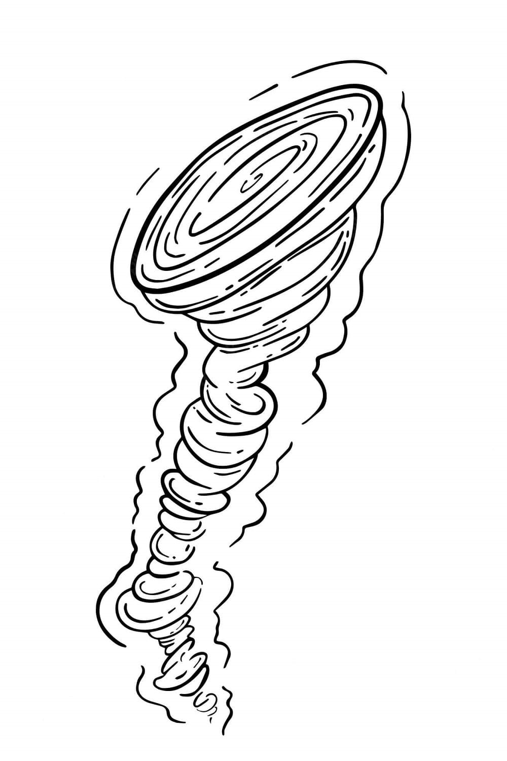 Print Tornado free Graphics Coloring Page