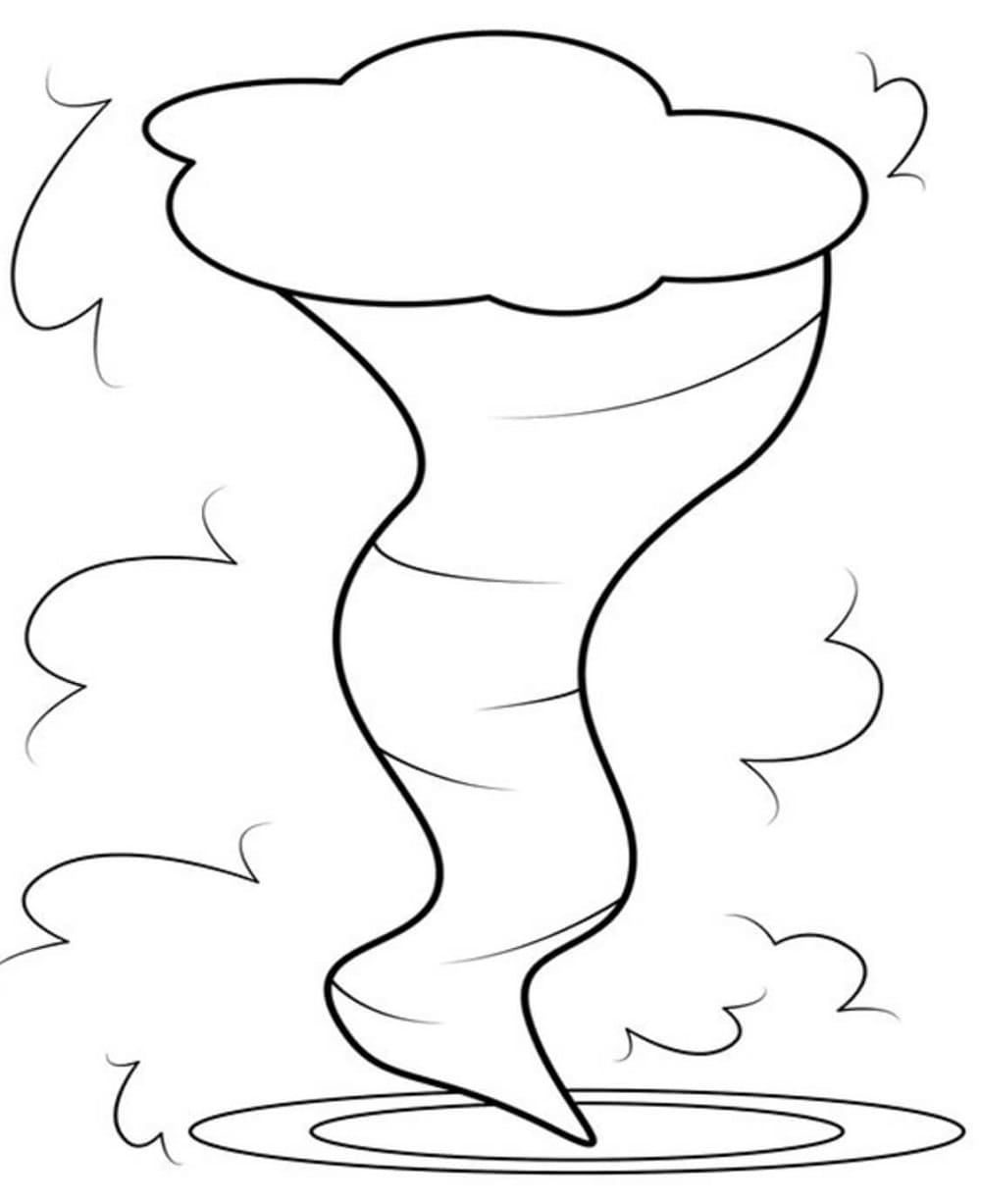 Print Tornado free Idea Coloring Page