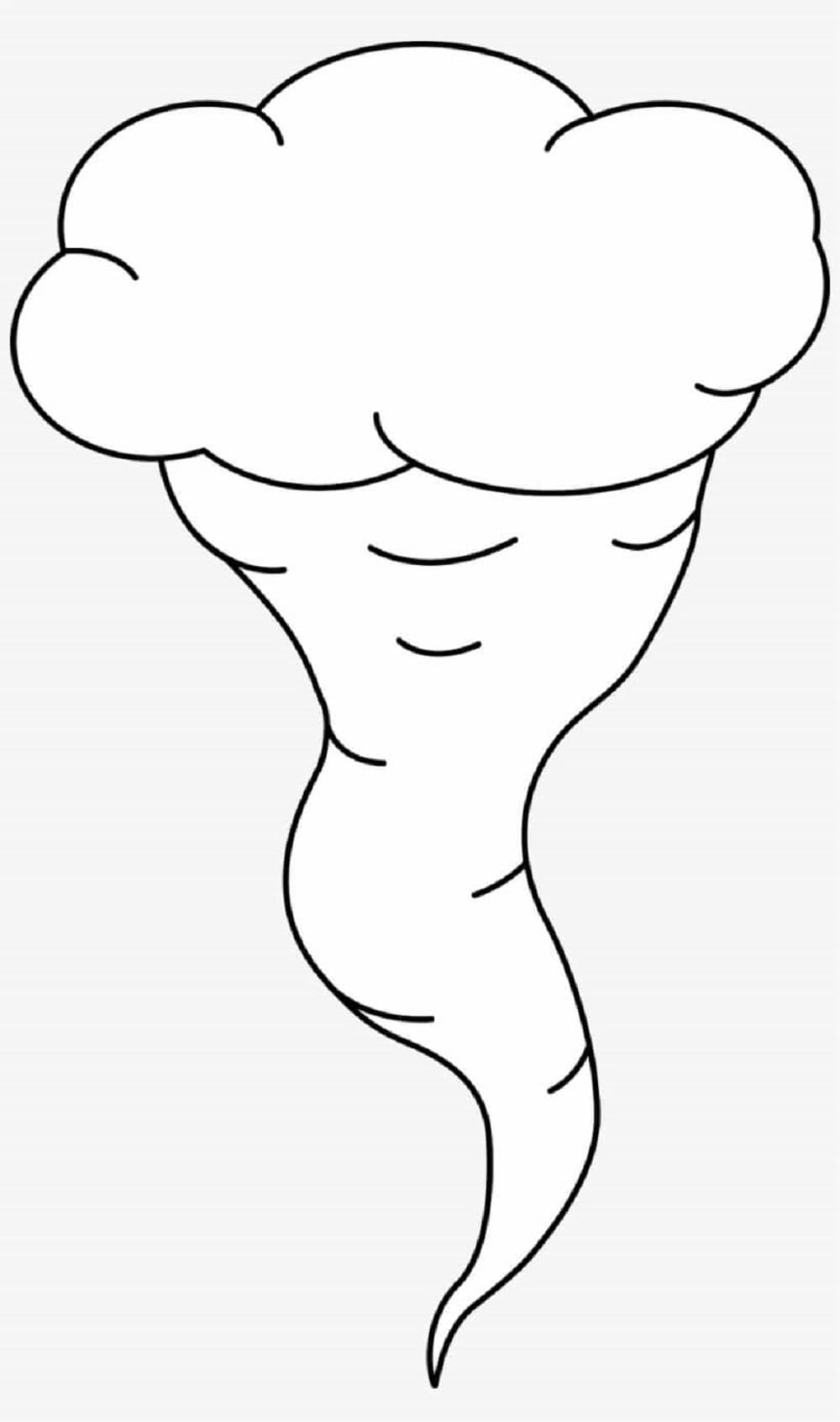 Print Tornado free Images Coloring Page