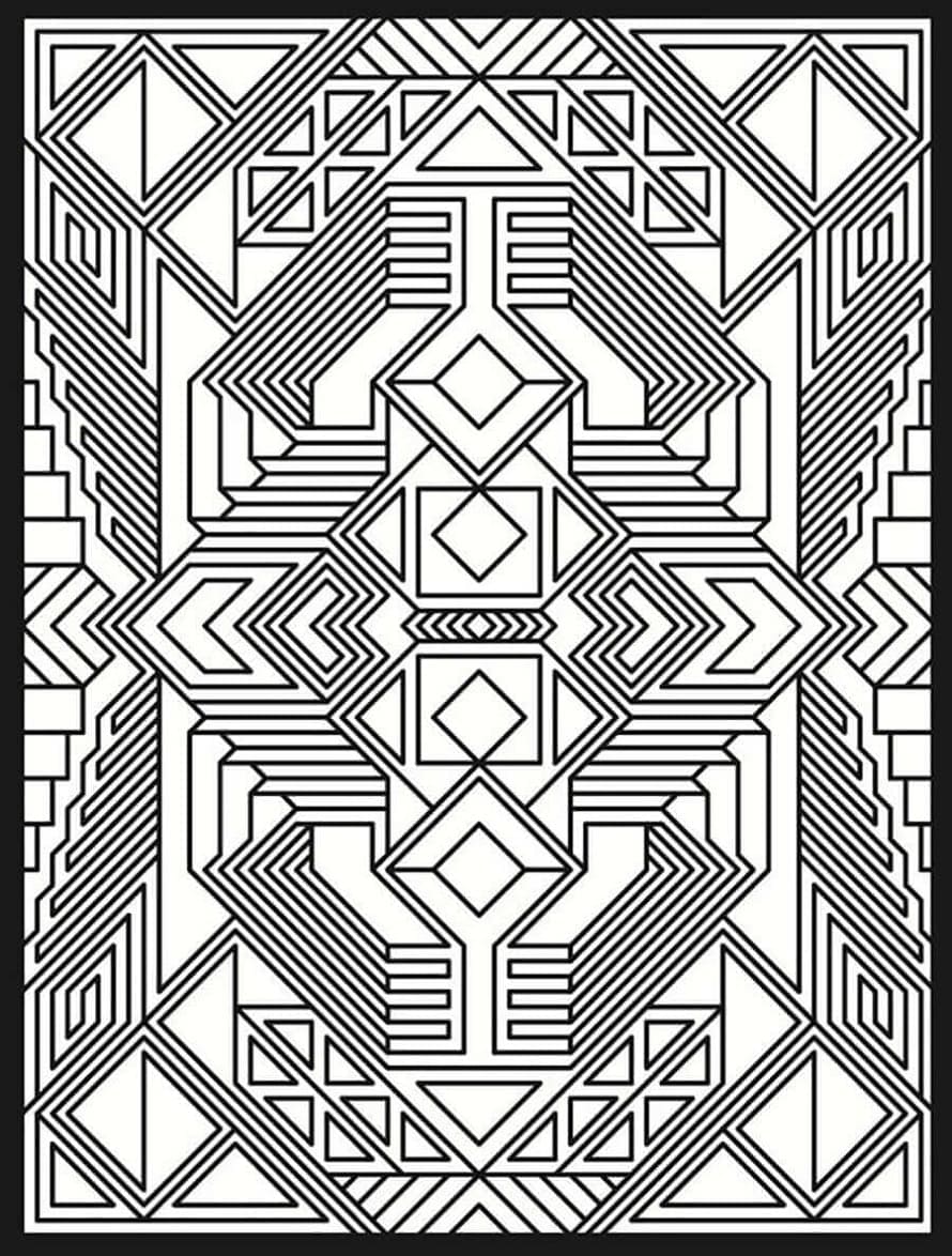 Print Tribby Abstract Coloring Page