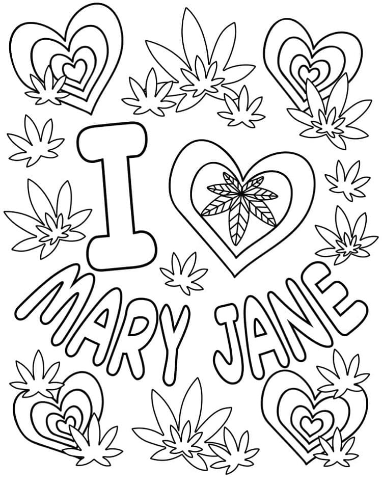 Print Valentine Weed Coloring Page