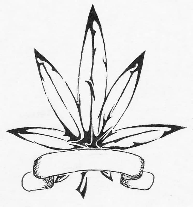 Print Weed Image Coloring Page