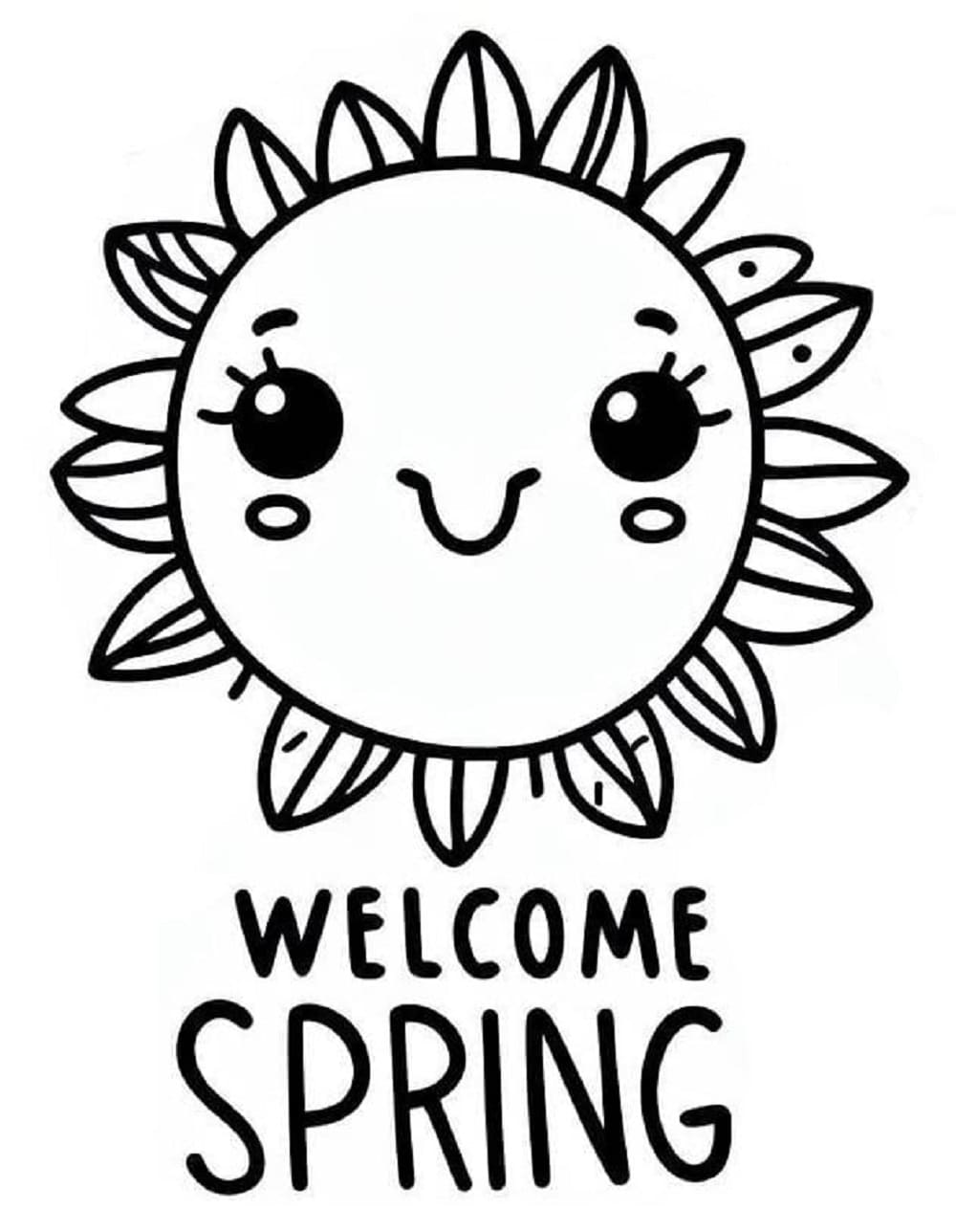 Welcome Spring Coloring Pages