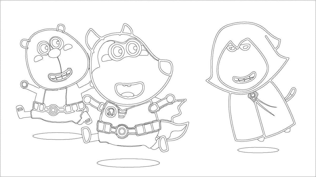 Print Wolfoo Cosplay Teen Titans Coloring Page