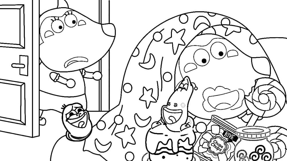 Print Wolfoo Free Coloring Page