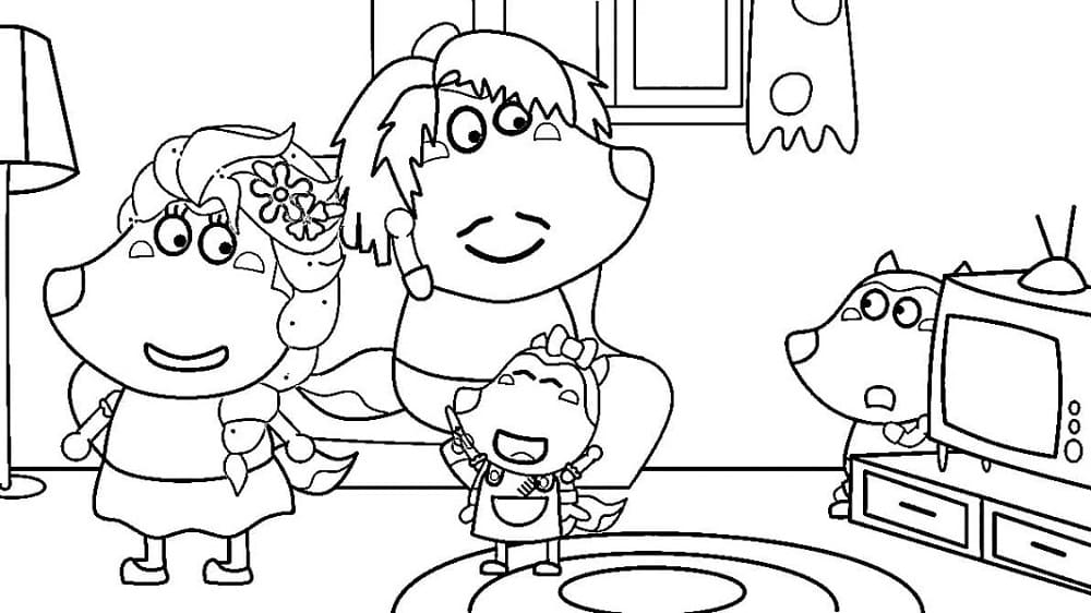 Print Wolfoo Free For Kids Coloring Page