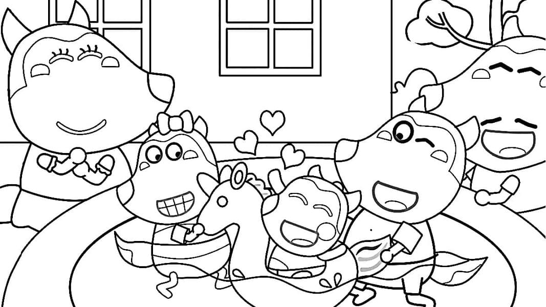 Print Wolfoo Image Coloring Page