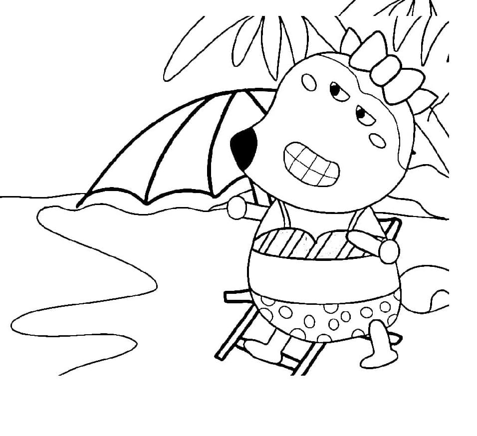 Print Wolfoo Lucy Coloring Page