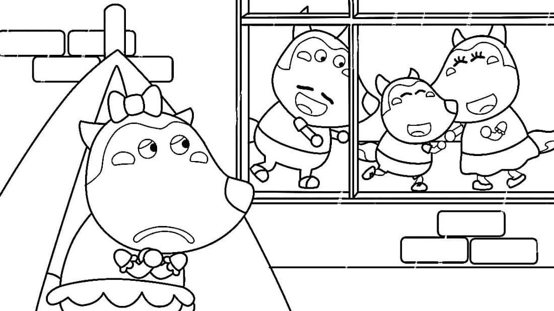 Print Wolfoo at Home Coloring Page