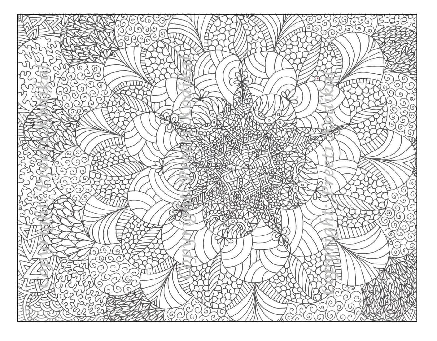 Print Wonderful Abstract Pattern Coloring Page