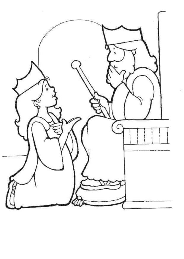 Queen Esther For Free Printable Coloring Page