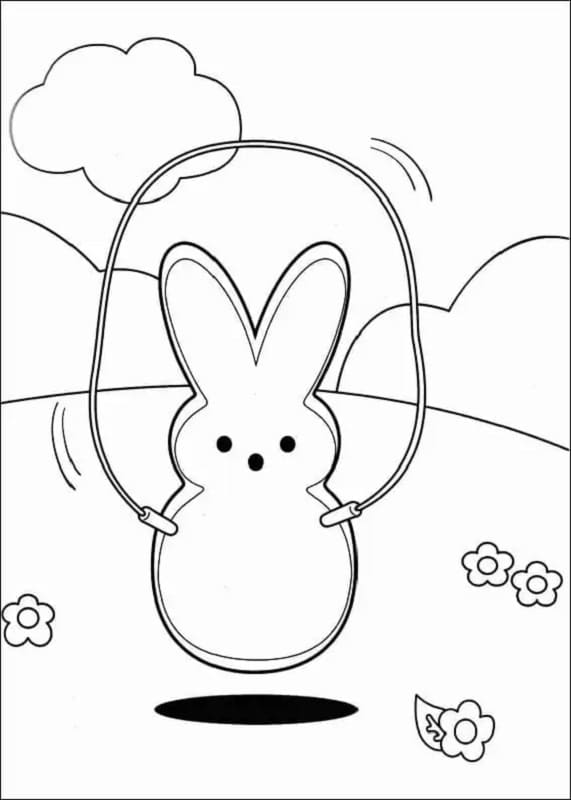 Rabbit Peeps Printable Coloring Pages